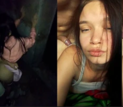 Fucked an 18 Year Old Beauty Behind the Garages and Then on the Bed